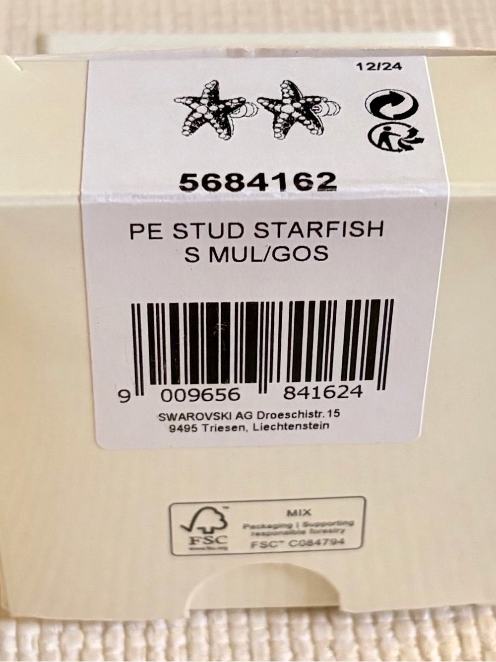 Swarovski Gold Starfish Stud Earrings - Picture 11 of 14